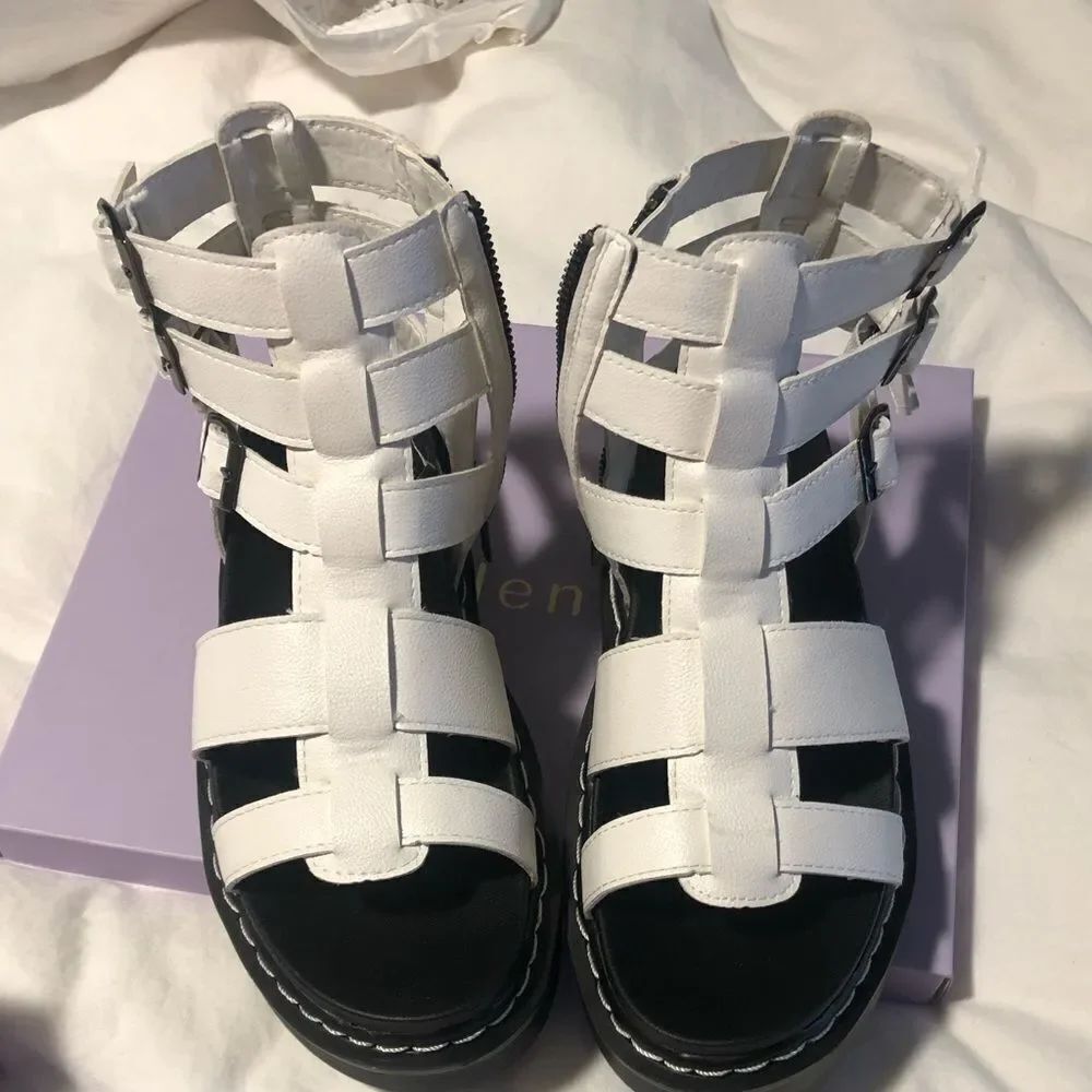 Madden Girl White Fisherman Sandals